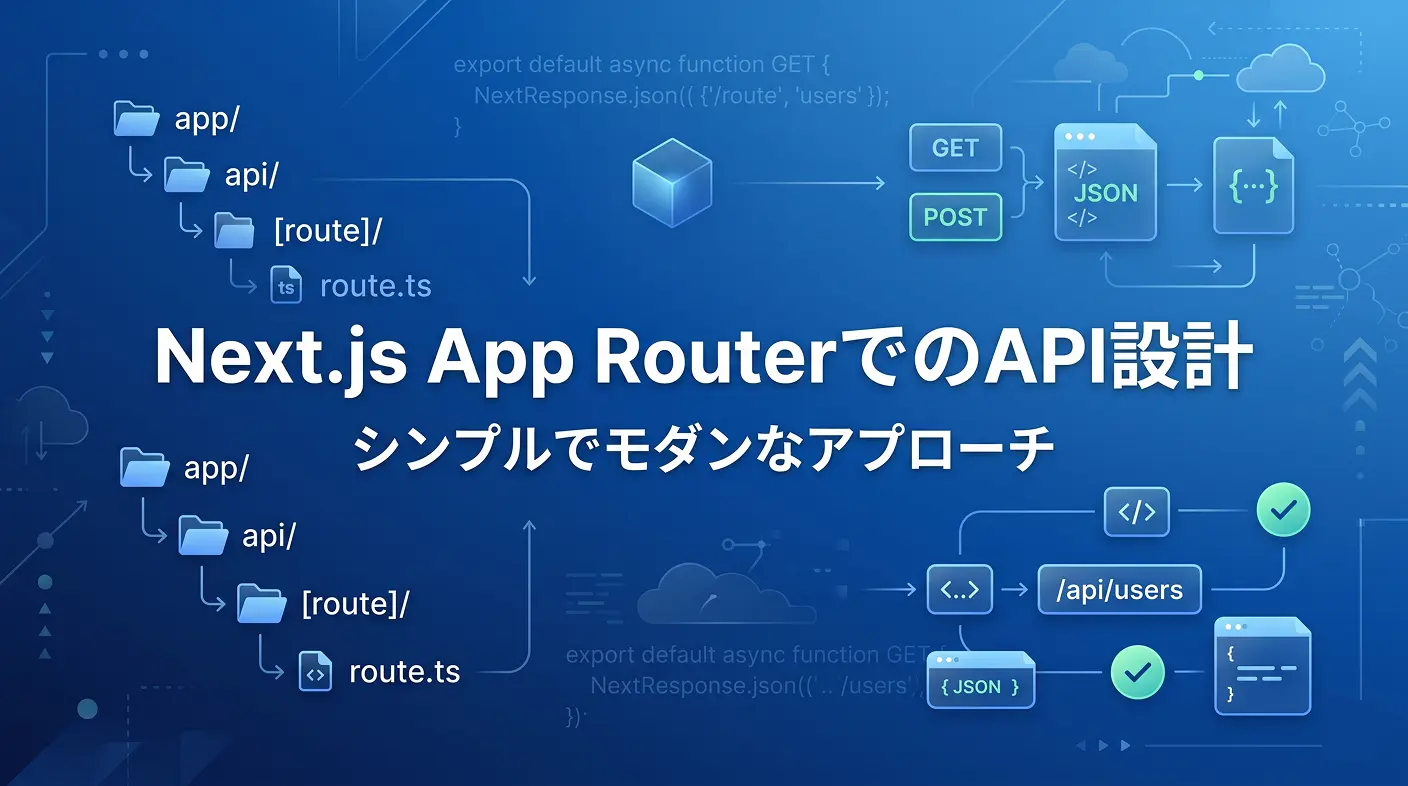 Next.js App RouterでのAPI設計